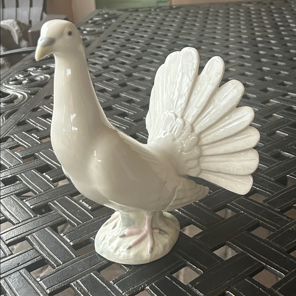 Elegant White Ceramic Dove Figurine